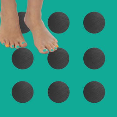 grey anti slip grip dots that are peel and stick for slipper floors